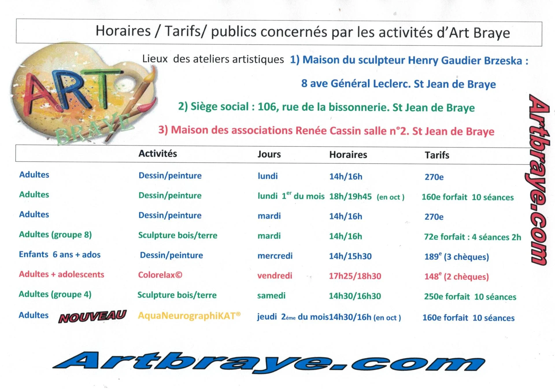 Tarifs082025